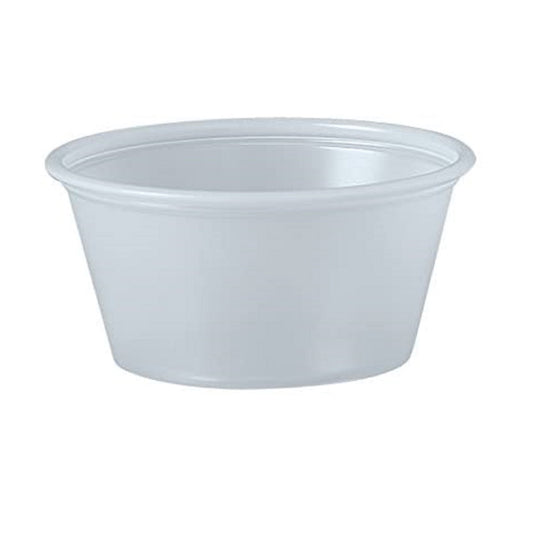 Translucent Portion Small Container Cups 2 oz 2500 Count | Dart Soufflés P200N