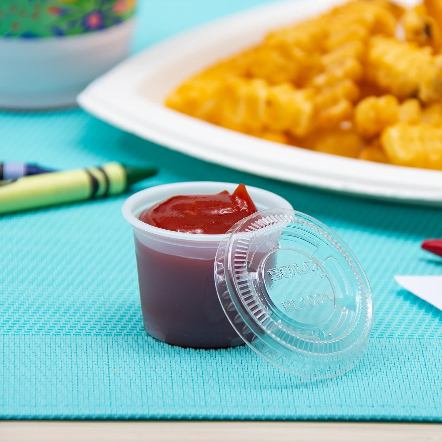 Translucent Portion Soufflés Container Lids 1 oz (2500) | Dart PL100N