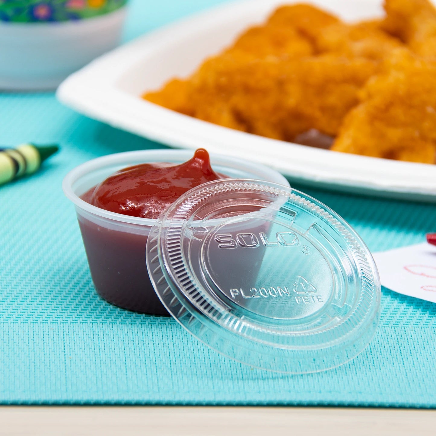 Translucent Portion Soufflés Container Lids 2 oz (2500) | Dart PL200N
