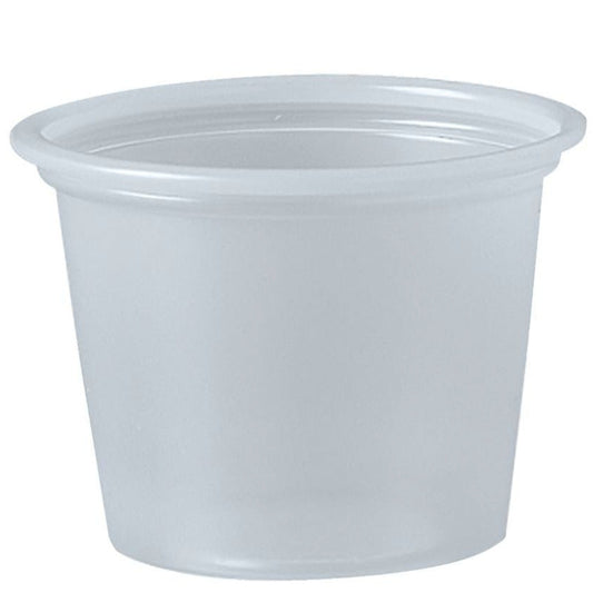 Translucent Portion Container Cups 1 oz 2500 Count | Dart Soufflés P100N