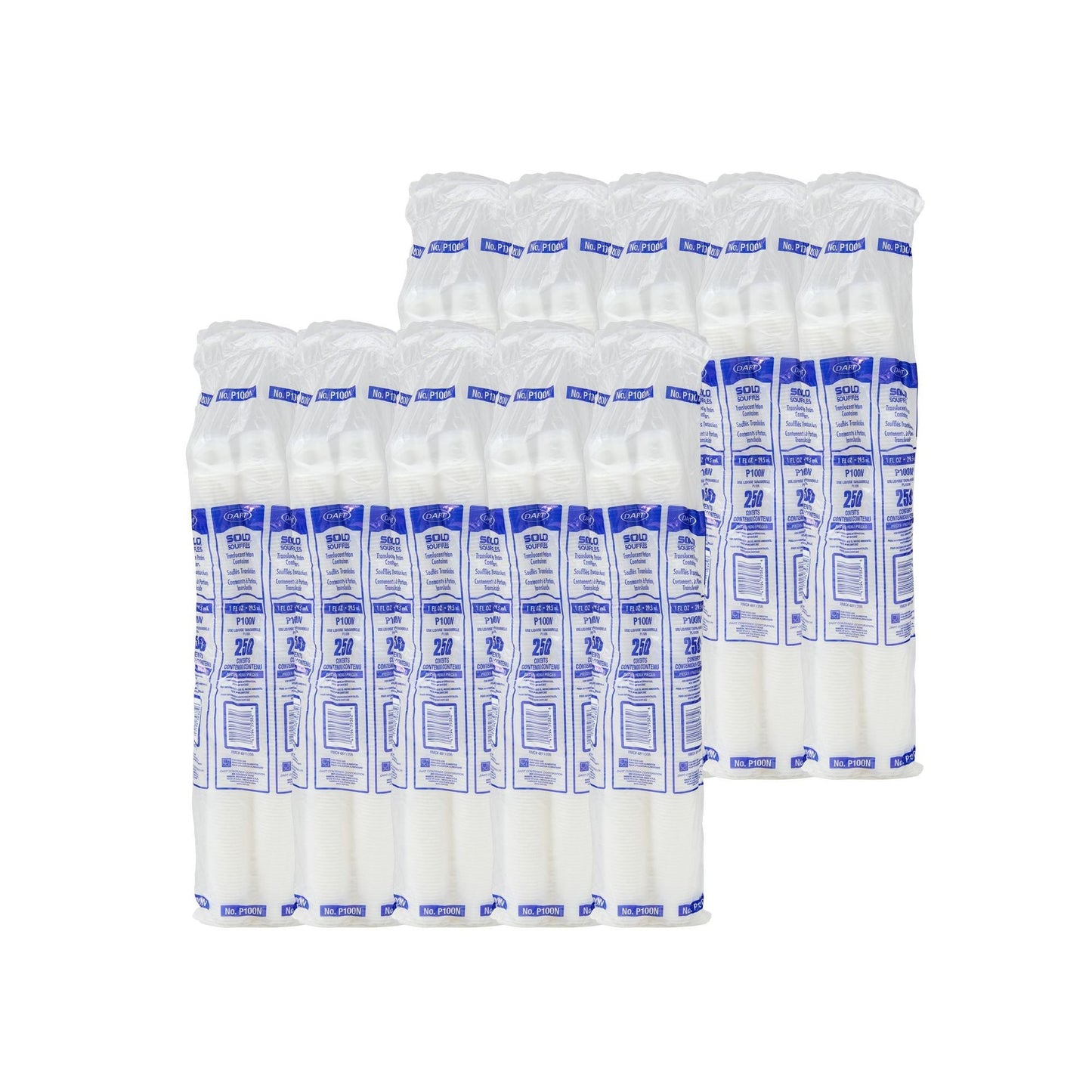 Translucent Portion Container Cups 1 oz 2500 Count | Dart Soufflés P100N