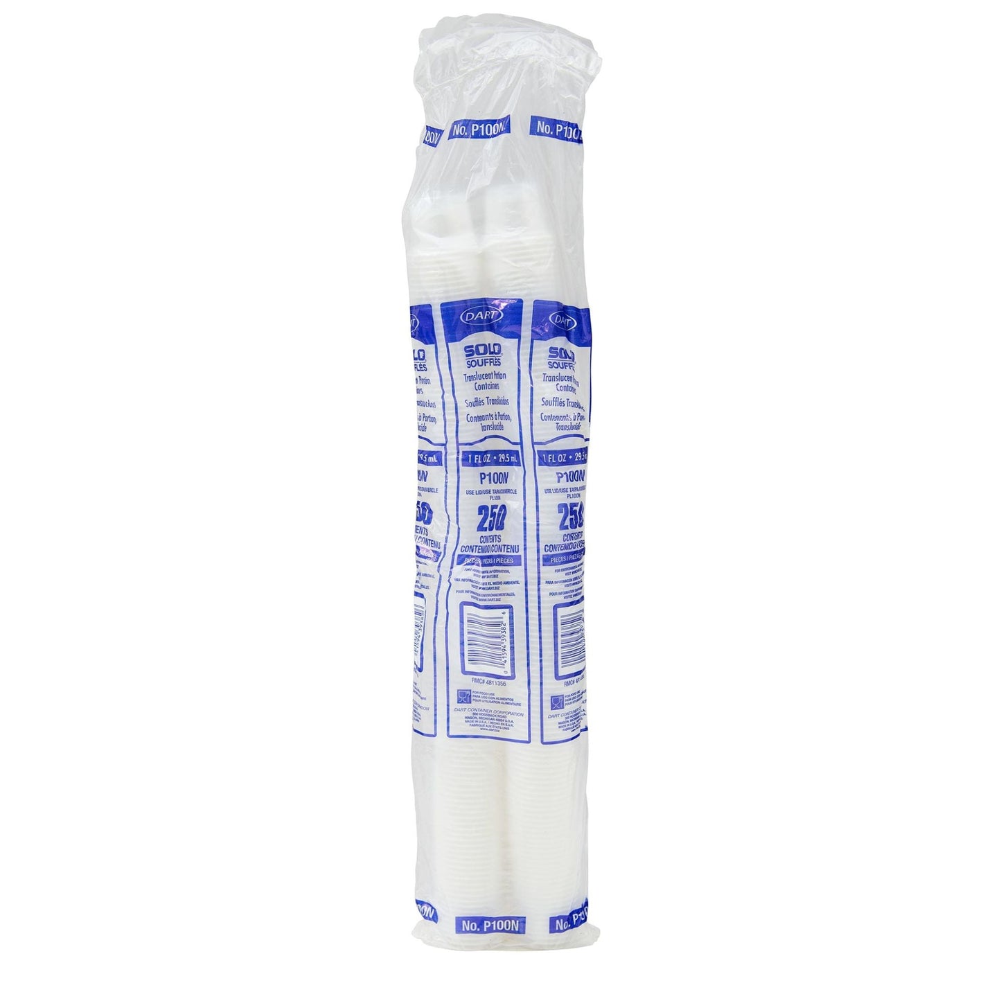 Translucent Portion Container Cups 1 oz 2500 Count | Dart Soufflés P100N