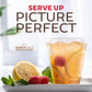 Large Party Plastic Cups with Straw-Slot Flat Lids 12 oz 100 Count - Crystal Clear Disposable Party Cups