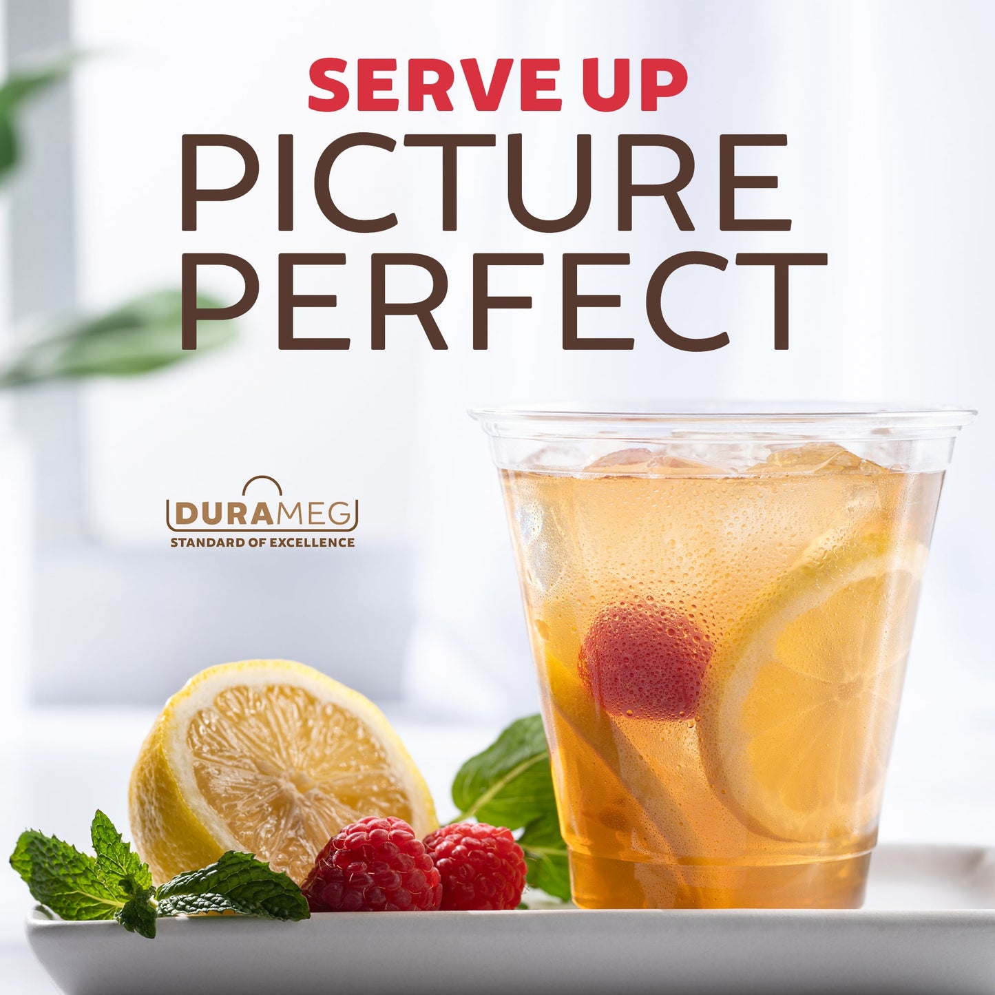 Large Party Plastic Cups with Straw-Slot Flat Lids 12 oz 100 Count - Crystal Clear Disposable Party Cups