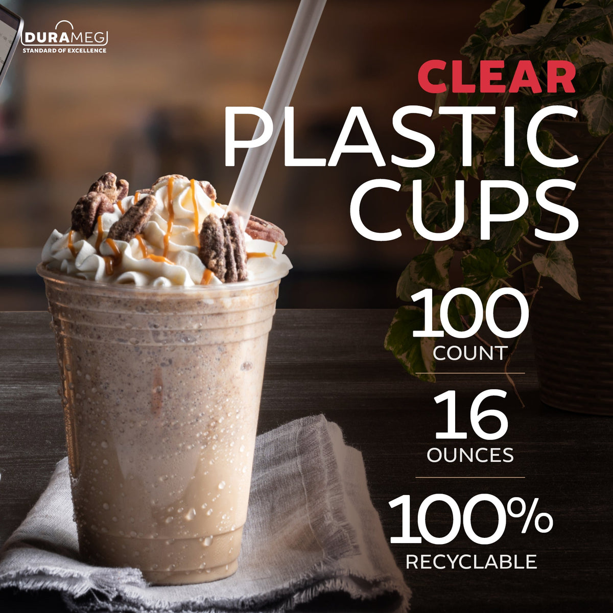 DURAMEG 16 oz Clear PET Cups, 1,000 Count — product detail image 5