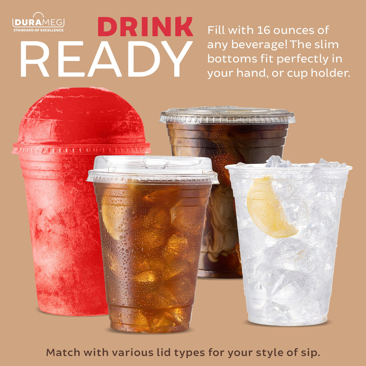 DURAMEG 16 oz Clear PET Cups, 1,000 Count — product detail image 7