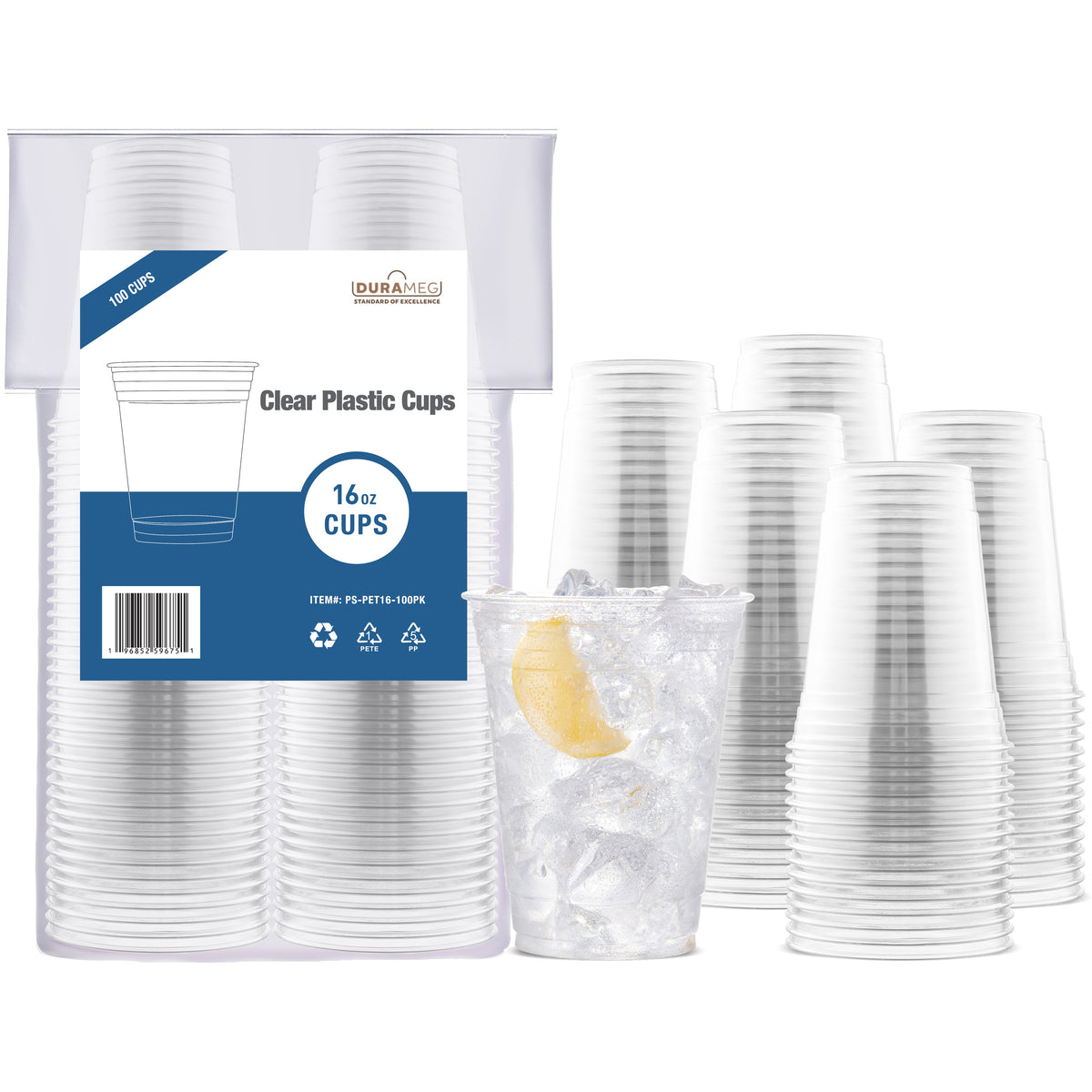 DURAMEG 16 oz Clear PET Cups, 1,000 Count — product detail image 11