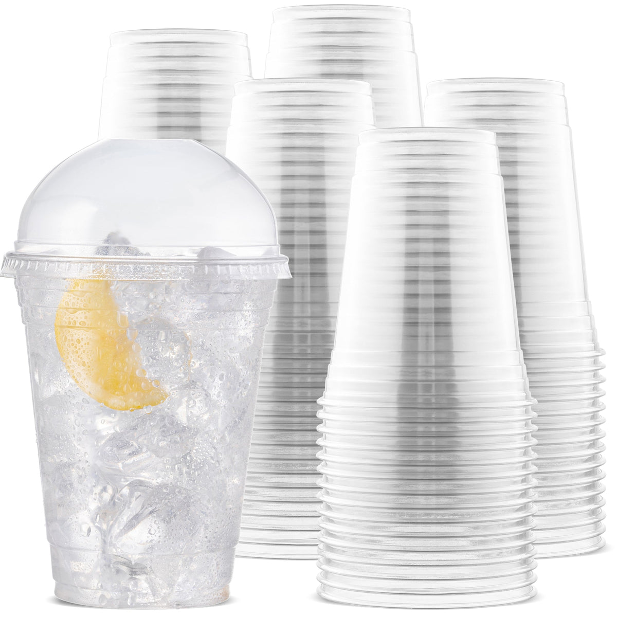 DURAMEG 16 oz Clear PET Cups with Dome Lids, 800 Count — product detail image 2
