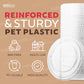 Large Party Plastic Cups with Straw-Slot Flat Lids 16 oz 100 Count - Crystal Clear Disposable Party Cups