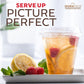 Large Party Plastic Cups with Strawless Sip Lids 12 oz 100 Count - Crystal Clear Disposable Party Cups