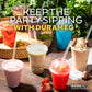Large Party Plastic Cups with Strawless Sip Lids 12 oz 100 Count - Crystal Clear Disposable Party Cups
