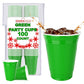 DURAMEG 16 oz Green Plastic Party Cups, 100 Count — main product image