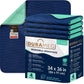 DURAMEG adult washable underpads 34 x 36 inch 4 pack in navy and green with retail packaging