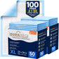 DURAMEG disposable underpads 23x36 inch, 100 count in two 50-count packs